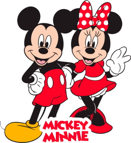 Mickey E Minnie - Tecido Claro