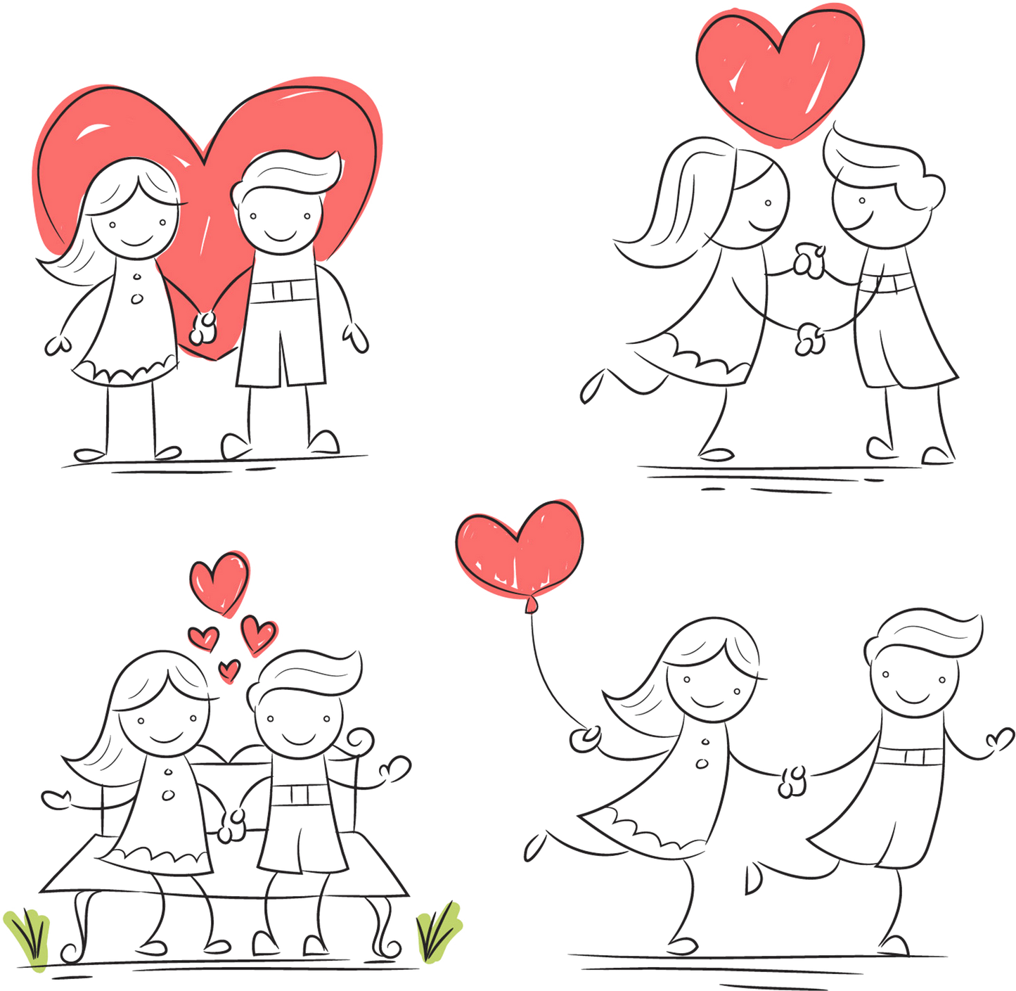 Casal Amor Fofo - Tecido Claro