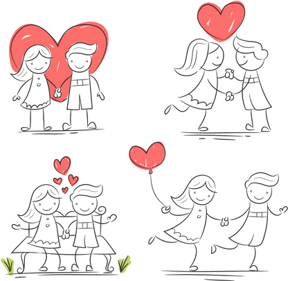 Casal Amor Fofo - Tecido Claro