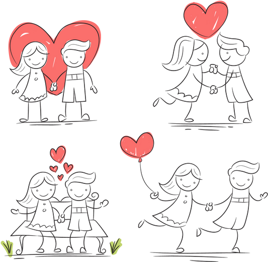 Casal Amor Fofo - Tecido Claro
