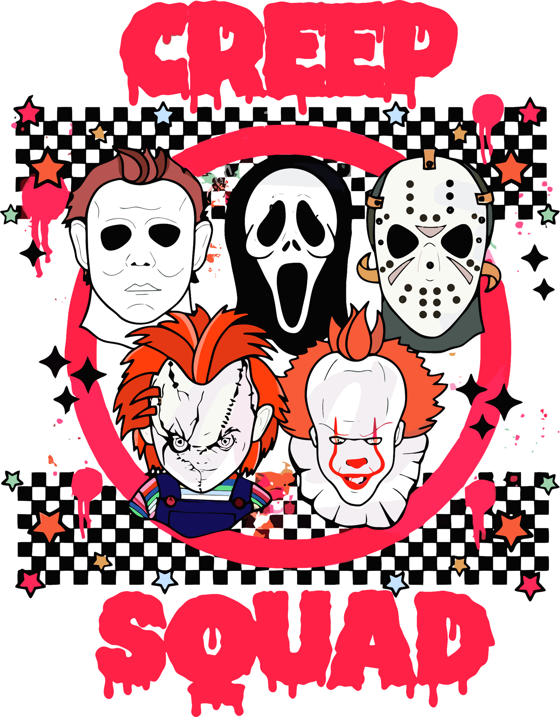 Estampa Aplicável DTF HALLOWEEN CREEP SQUAD