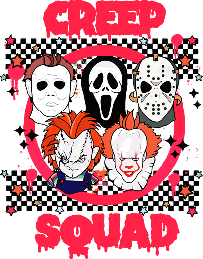 Estampa Aplicável DTF HALLOWEEN CREEP SQUAD