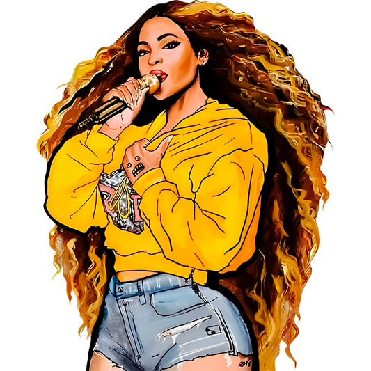 Estampa Aplicável DTF Cantora Beyonce Moda