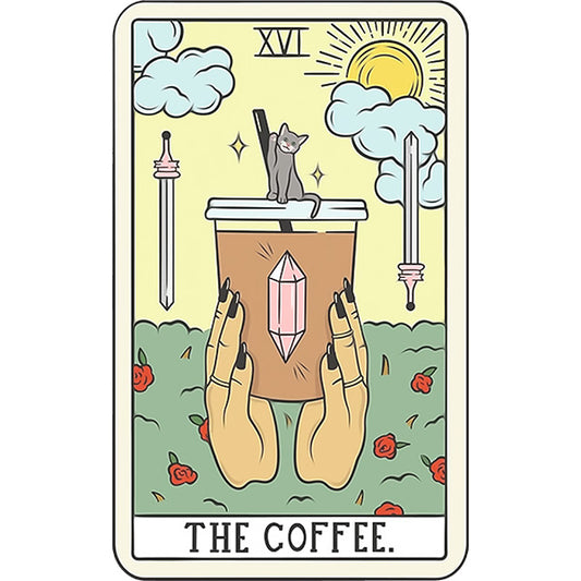 Estampa Aplicável DTF The Coffee Café Gato Sun