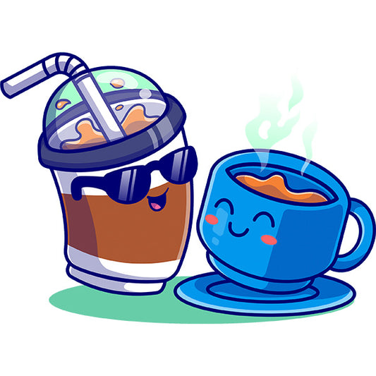 Estampa Aplicável DTF Coffee Friends Café