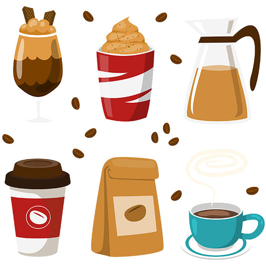 Estampa Aplicável DTF Formas de Café Coffee Lover