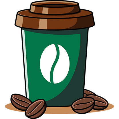 Estampa Aplicável DTF Copo Café Coffee Lover