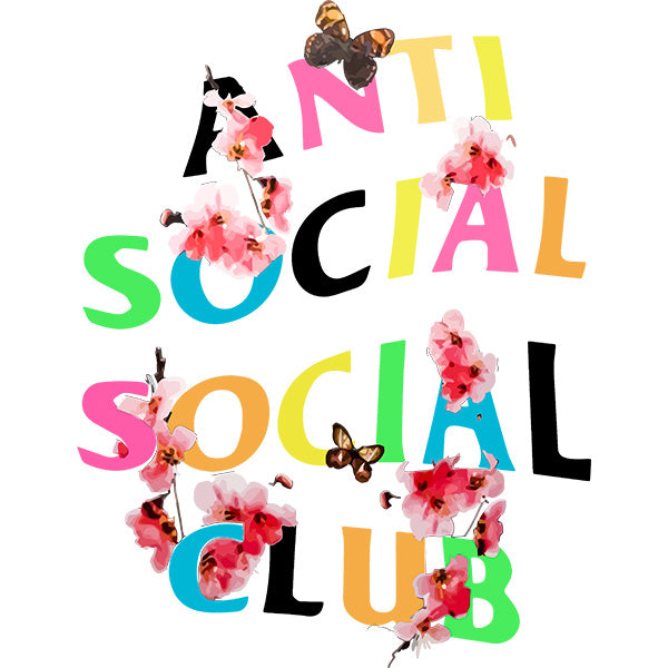 Estampa Aplicável DTF Anti Social Club Logo