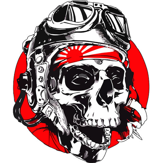 stampa Aplicável DTF Caveira Aviador