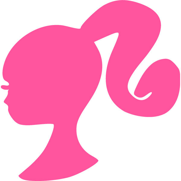 Estampa Aplicável DTF Barbie Silhueta Boneca
