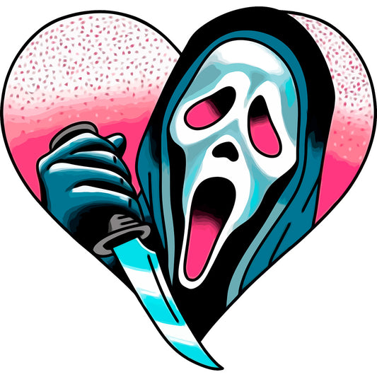 Estampa Aplicável DTF Panico Mascara Personagem Filme de Terror Ghost Face