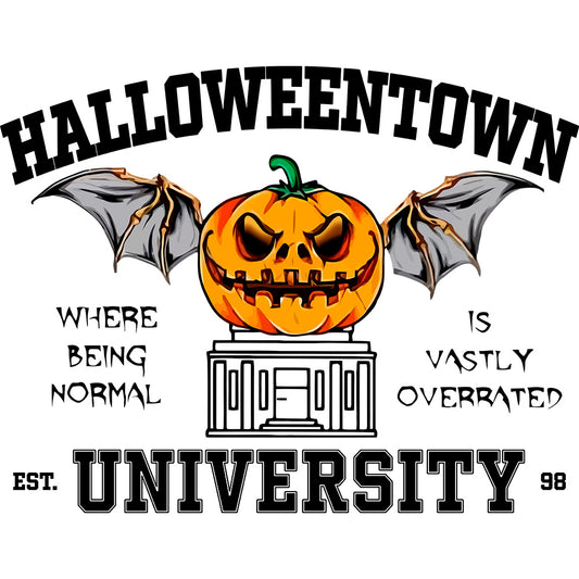 Estampa Aplicável DTF Halloween Universidade