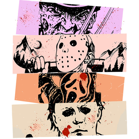 Estampa Aplicável DTF Halloween Pastel Horror