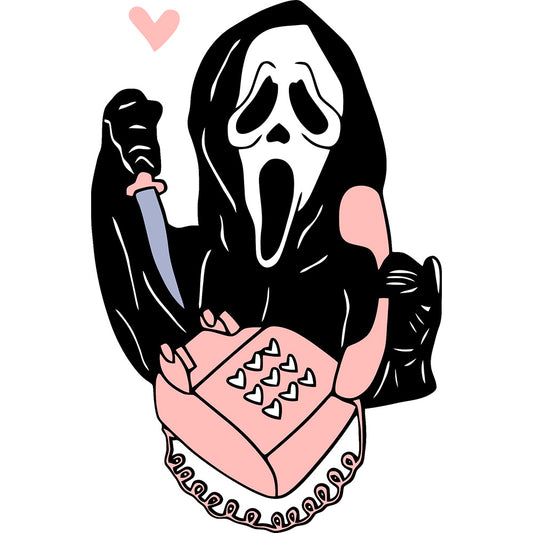 Estampa Aplicável DTF Halloween Scream Face