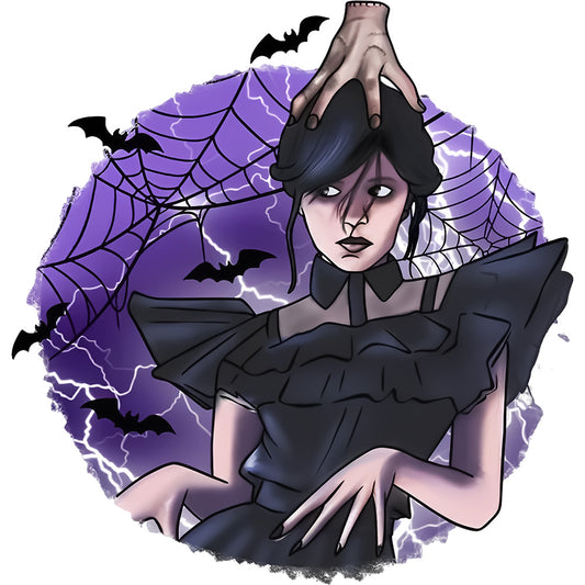 Estampa Aplicável DTF Halloween Wednesday