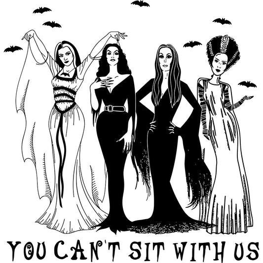 Estampa Aplicável DTF Halloween You Can't Sit With Us