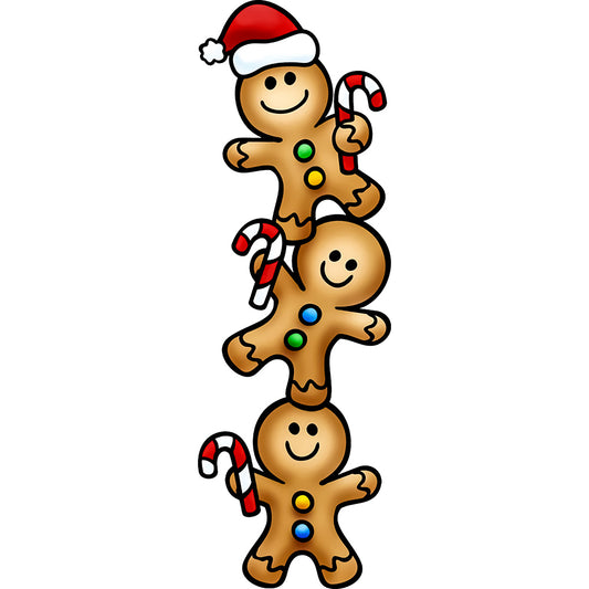 Estampa Aplicável DTF Bonequinhos de Natal
